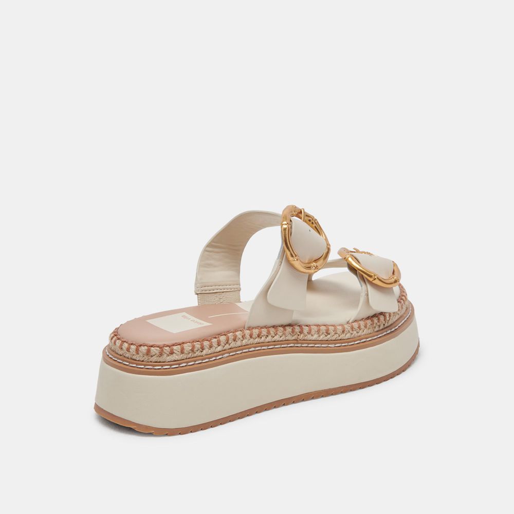 Dolce Vita Rysha Leather Women Sandals Cream | US-147835FCU