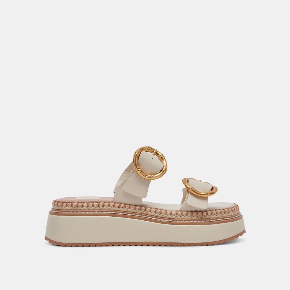 Dolce Vita Rysha Leather Women Sandals Cream | US-147835FCU