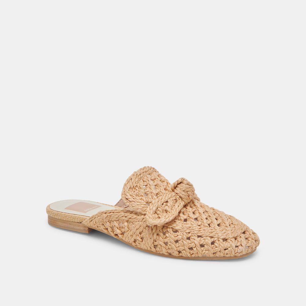 Dolce Vita Sabor Raffia Women Flats Brown | US-127468ELG