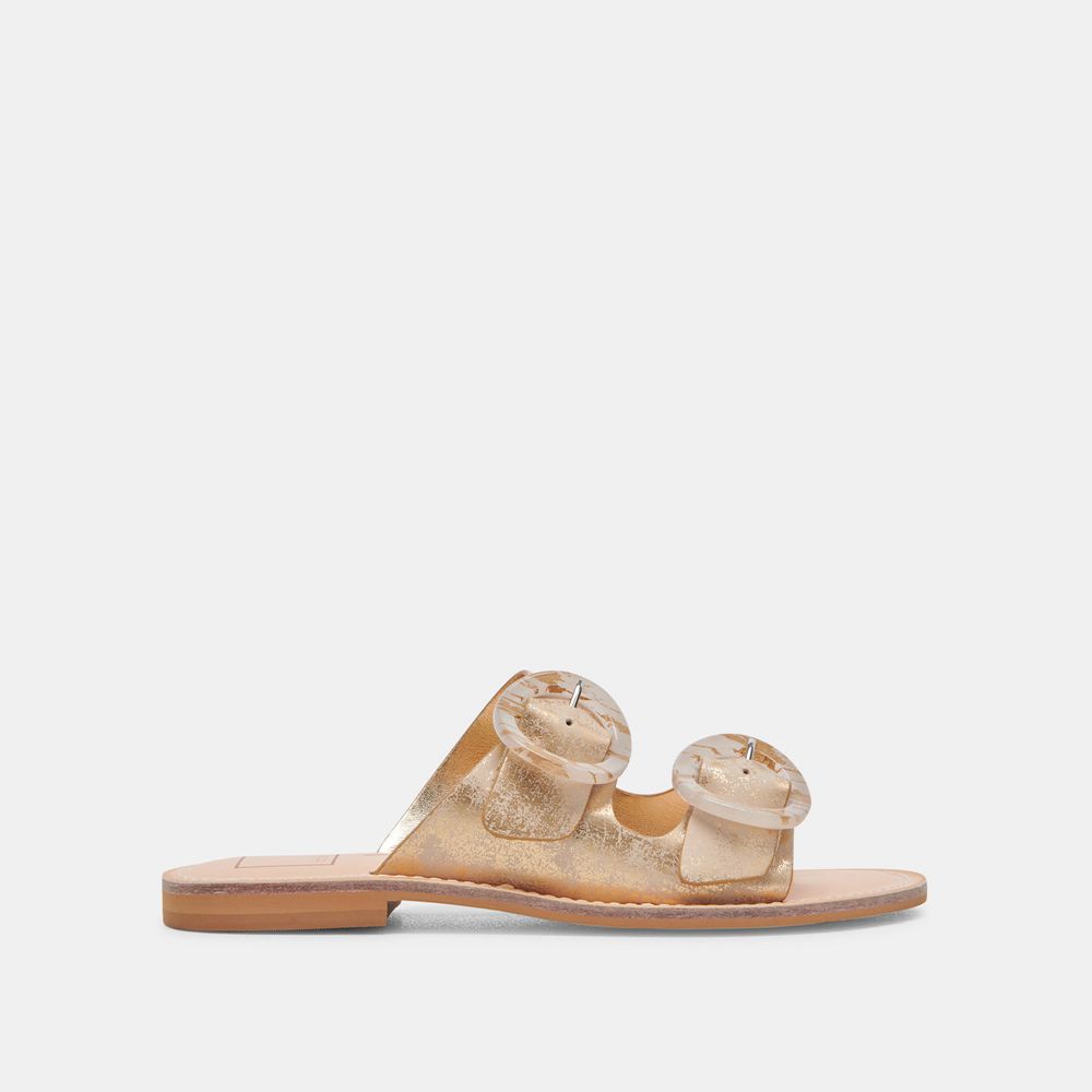 Dolce Vita Secily Nubuck Women Sandals Light Gold | US-981703HCI