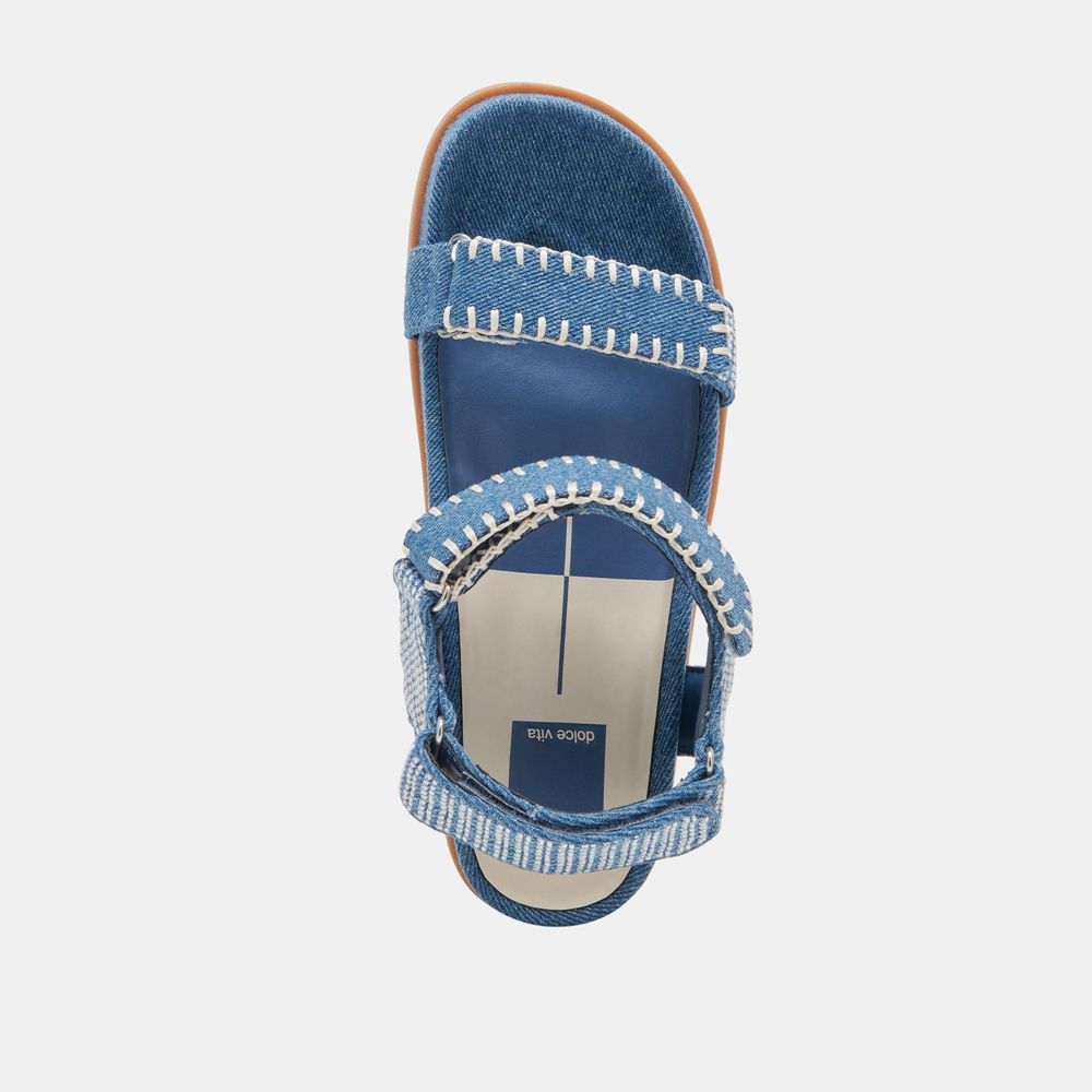 Dolce Vita Senora Denim Women Sandals Blue | US-805419ARW