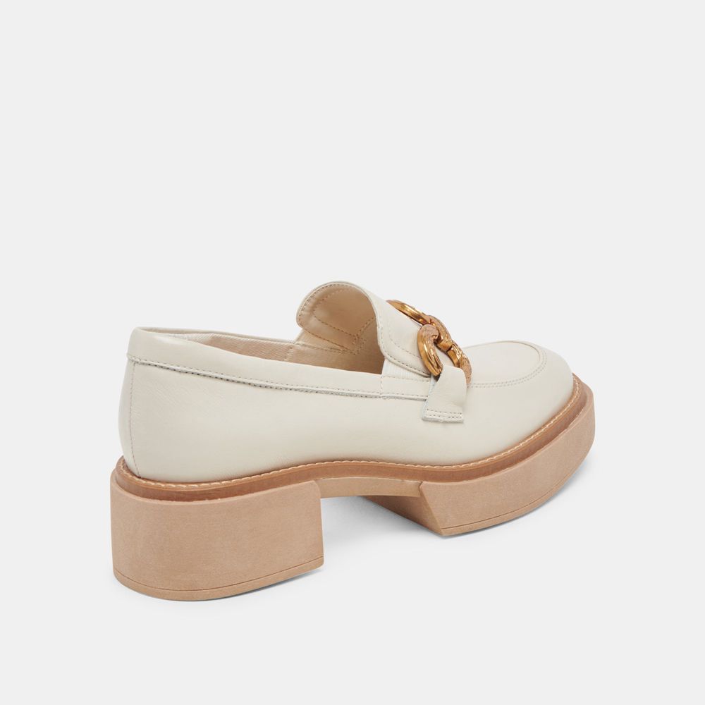 Dolce Vita Sheena Crinkle Patent Women Loafers Cream | US-503617QZW