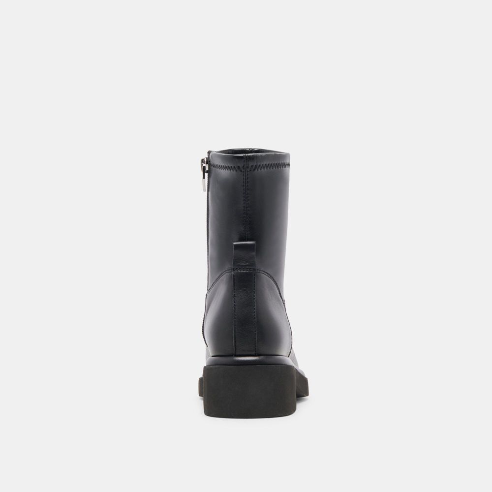 Dolce Vita Simaya H2O Leather Women Boots Black | US-526814TXP