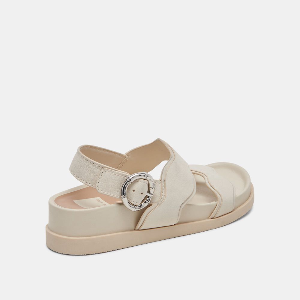 Dolce Vita Sindy Nubuck Women Sandals Cream | US-981340DHG