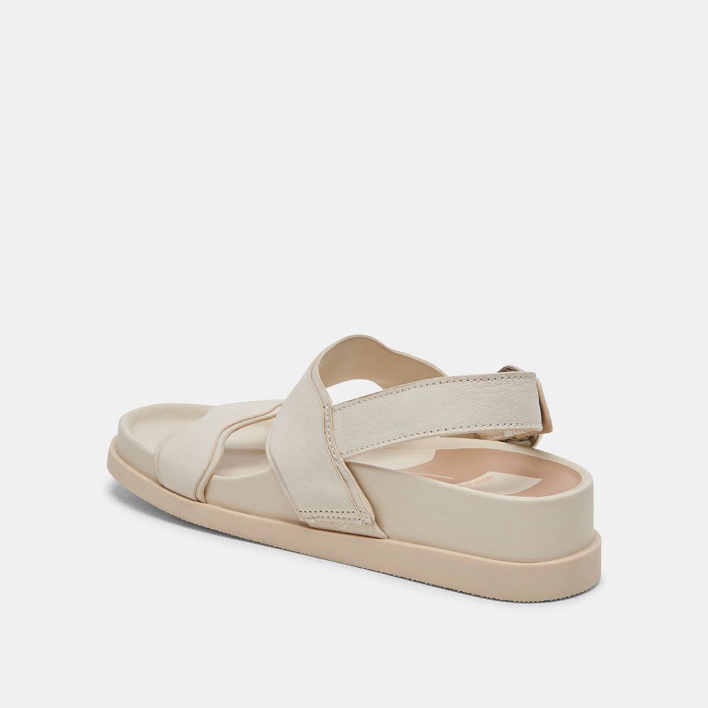 Dolce Vita Sindy Nubuck Women Sandals Cream | US-981340DHG