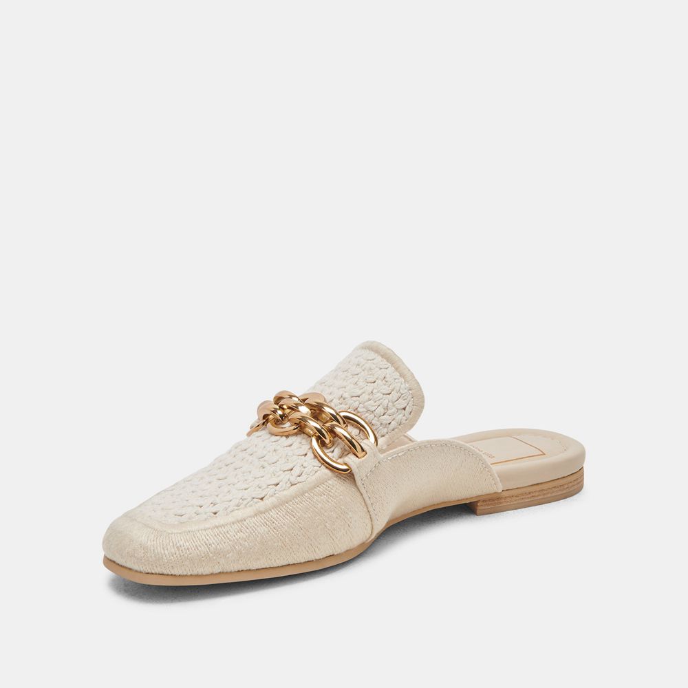 Dolce Vita Solina Woven Women Flats Cream | US-317865RWL