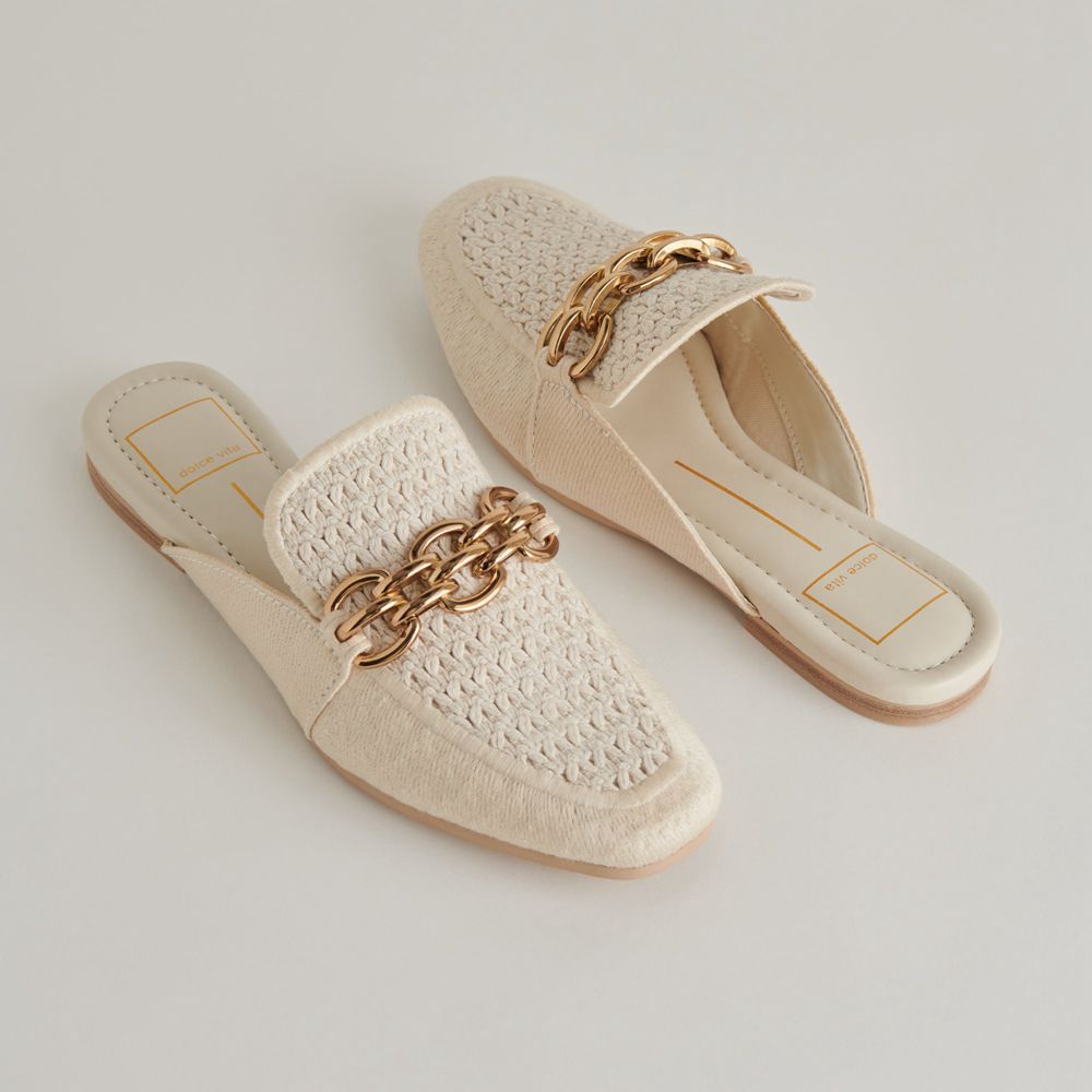 Dolce Vita Solina Woven Women Flats Cream | US-317865RWL