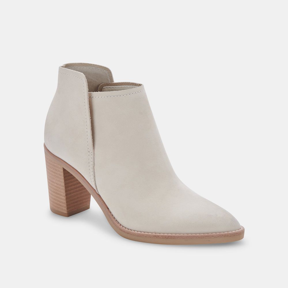 Dolce Vita Spade Nubuck Women Booties Cream | US-865731SFR