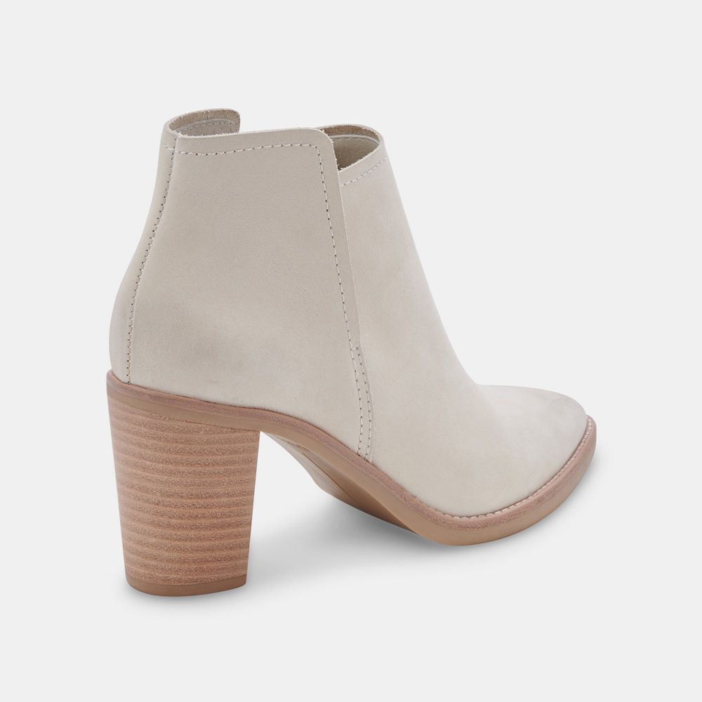 Dolce Vita Spade Nubuck Women Booties Cream | US-865731SFR