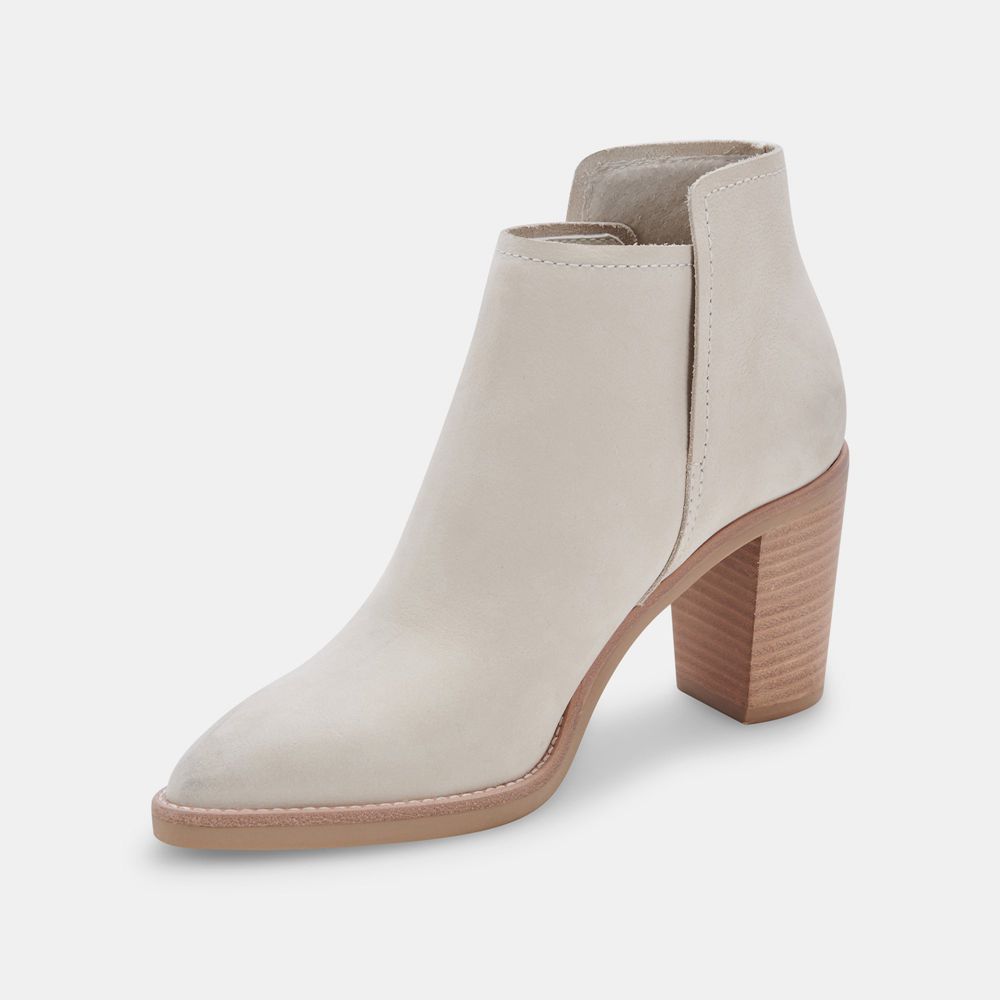 Dolce Vita Spade Nubuck Women Booties Cream | US-865731SFR