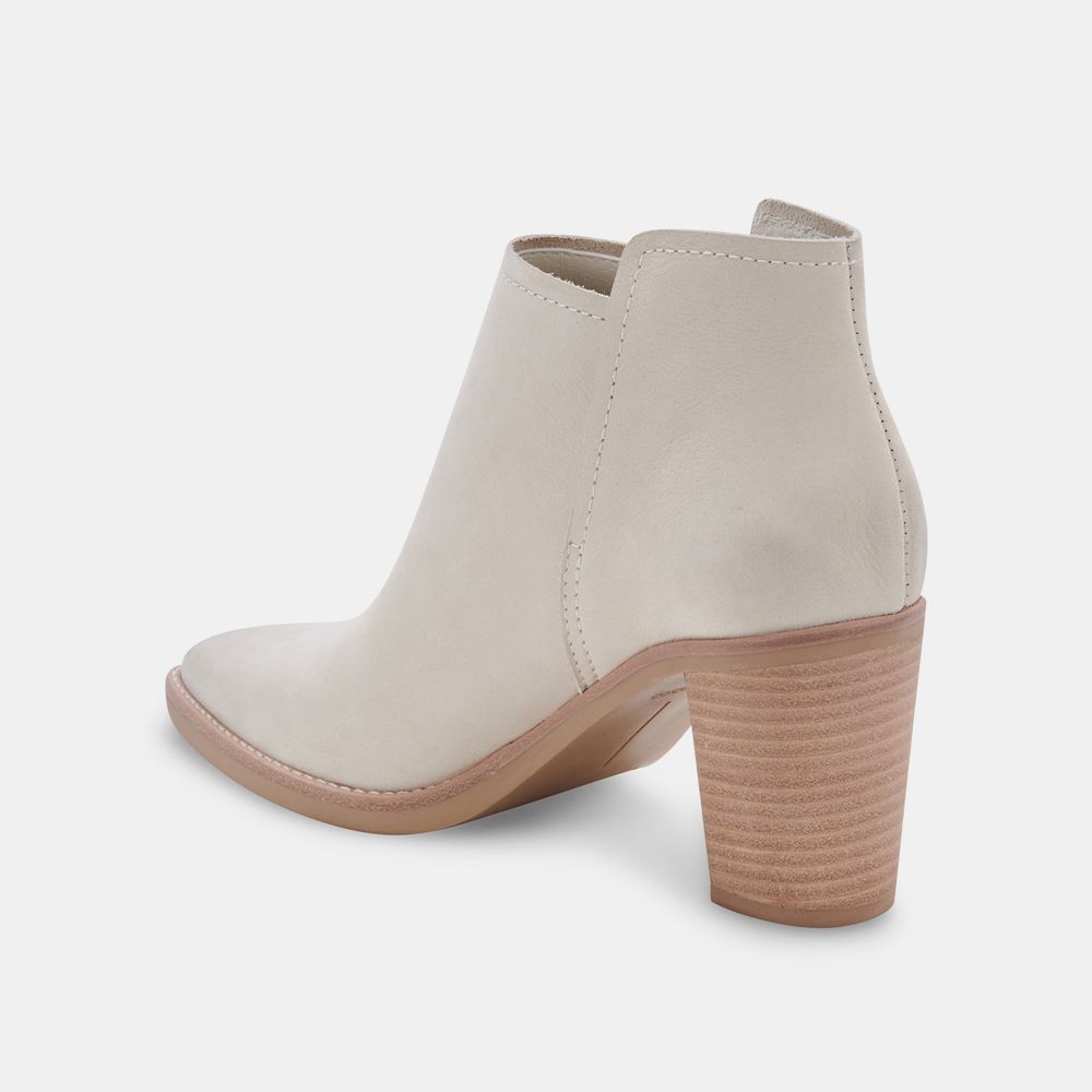 Dolce Vita Spade Nubuck Women Booties Cream | US-865731SFR