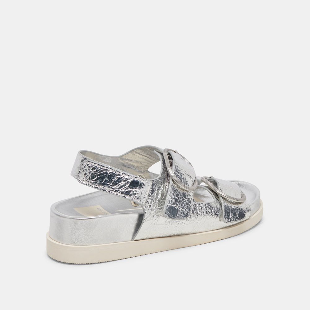 Dolce Vita Starla Leather Women Sandals Silver | US-185093RSL