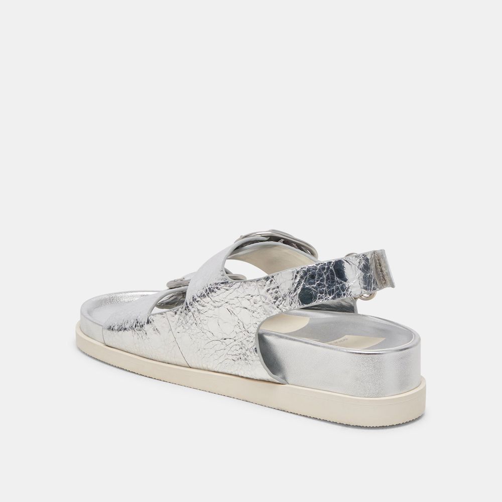 Dolce Vita Starla Leather Women Sandals Silver | US-185093RSL