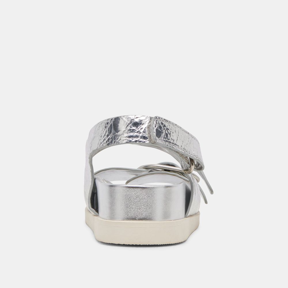 Dolce Vita Starla Leather Women Sandals Silver | US-185093RSL