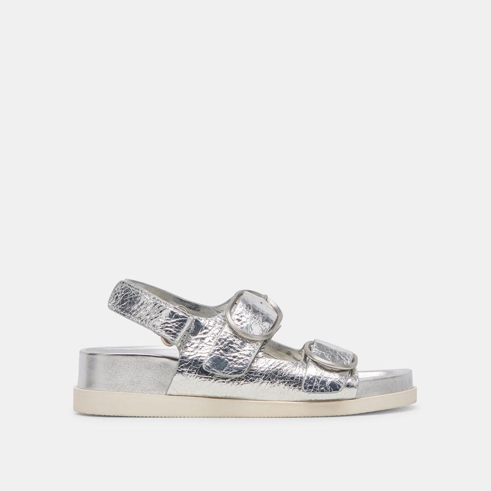 Dolce Vita Starla Leather Women Sandals Silver | US-185093RSL