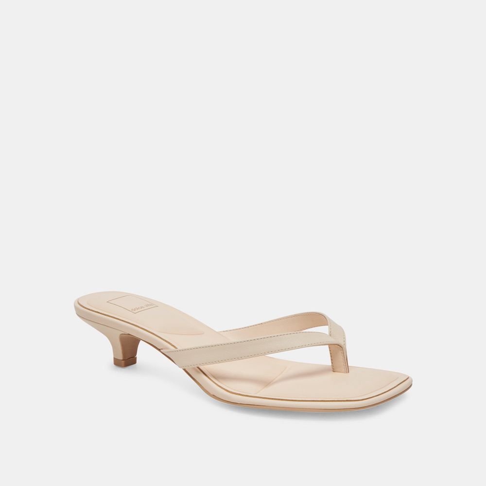 Dolce Vita Tasiah Leather Women Sandals Cream | US-031694KFT