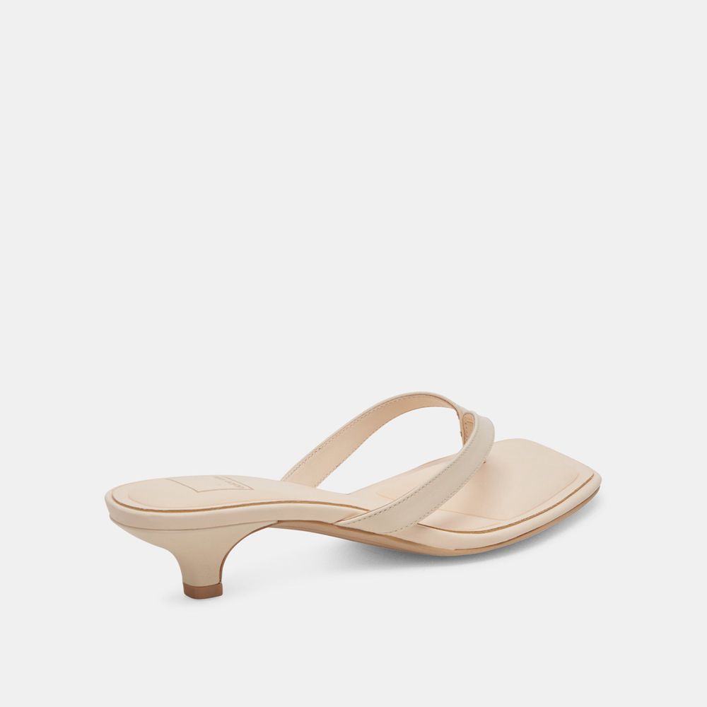 Dolce Vita Tasiah Leather Women Sandals Cream | US-031694KFT