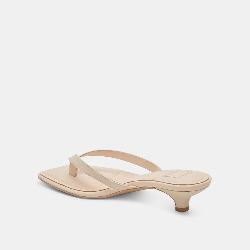 Dolce Vita Tasiah Leather Women Sandals Cream | US-031694KFT