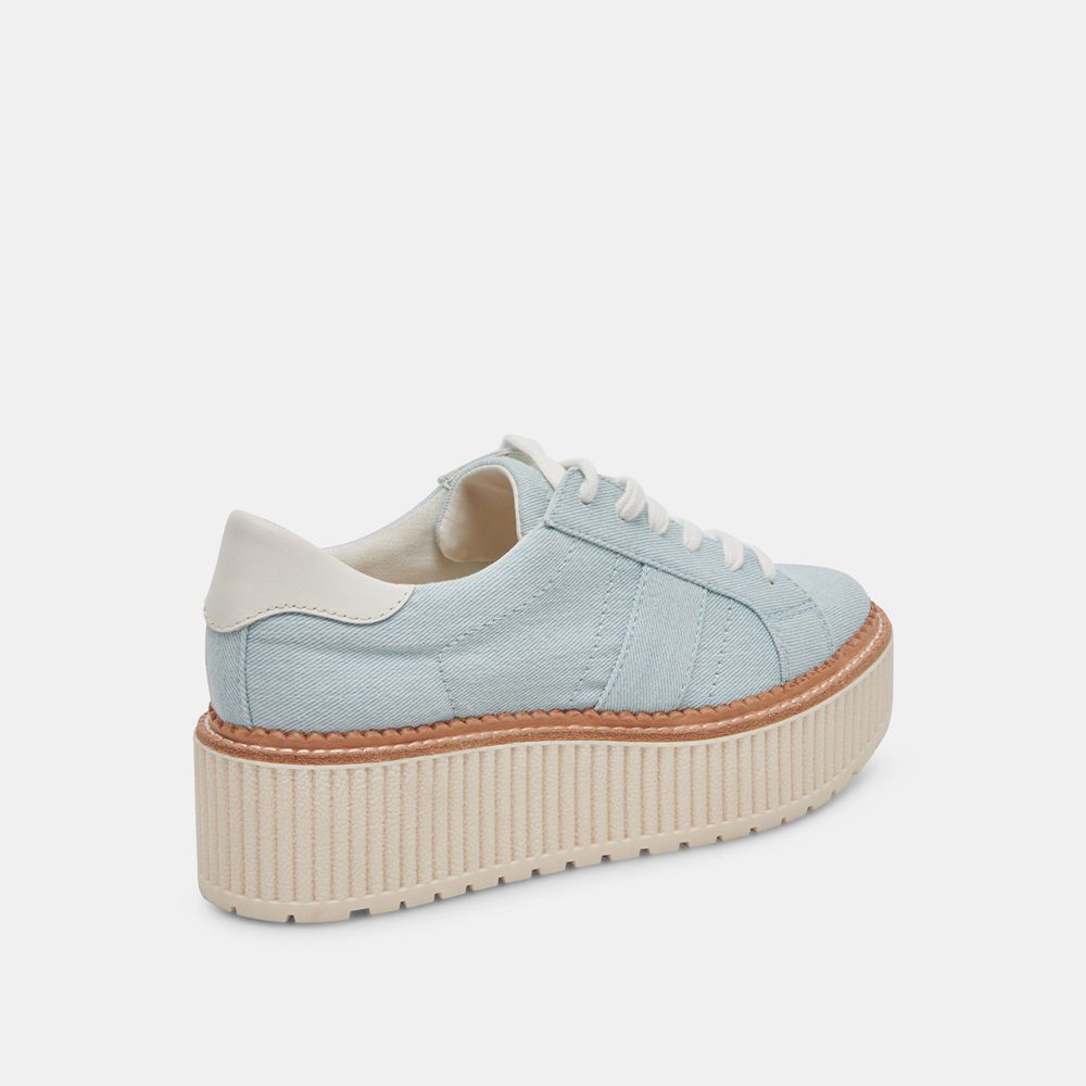 Dolce Vita Tiger Denim Women Sneakers Light Blue | US-316504MRI