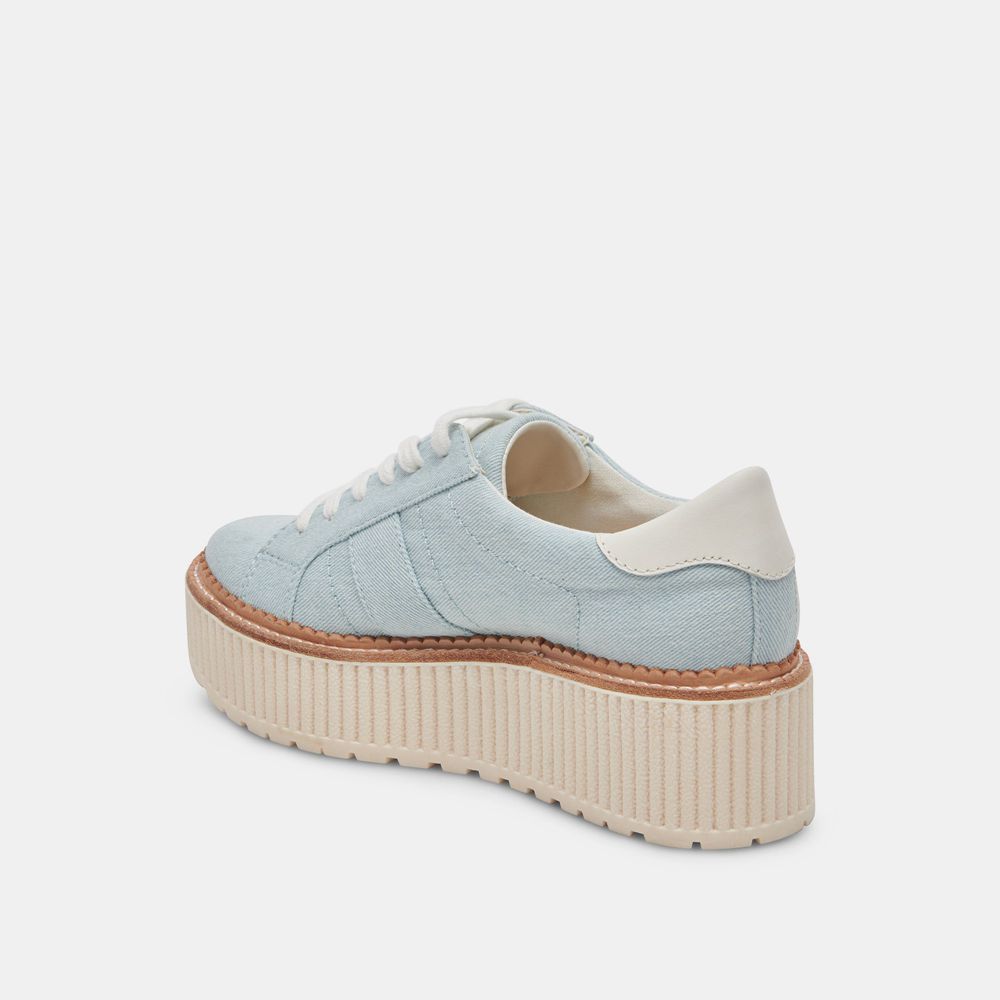 Dolce Vita Tiger Denim Women Sneakers Light Blue | US-316504MRI