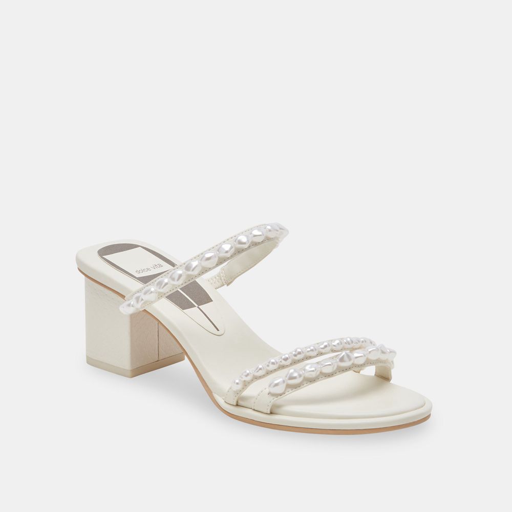 Dolce Vita Tinker Pearl Women Heels Sandals Cream | US-208765MID