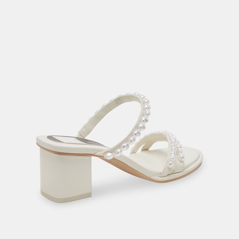 Dolce Vita Tinker Pearl Women Heels Sandals Cream | US-208765MID