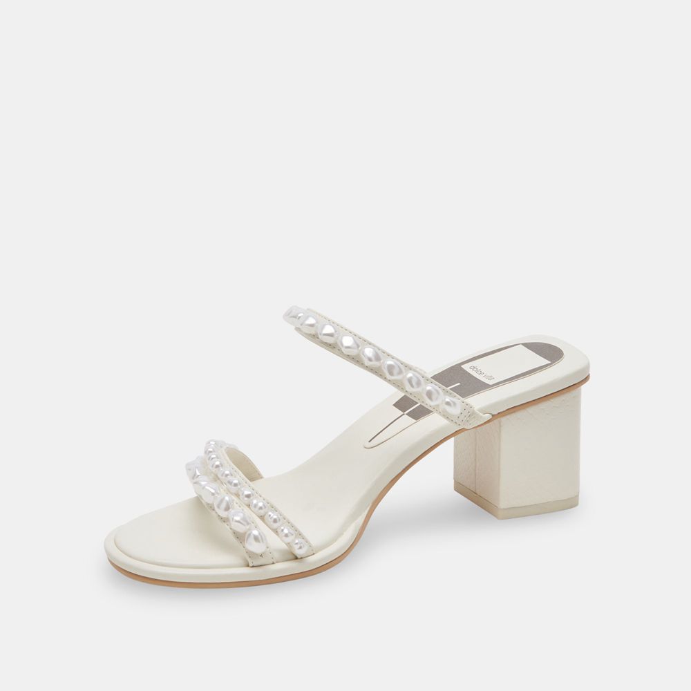 Dolce Vita Tinker Pearl Women Heels Sandals Cream | US-208765MID