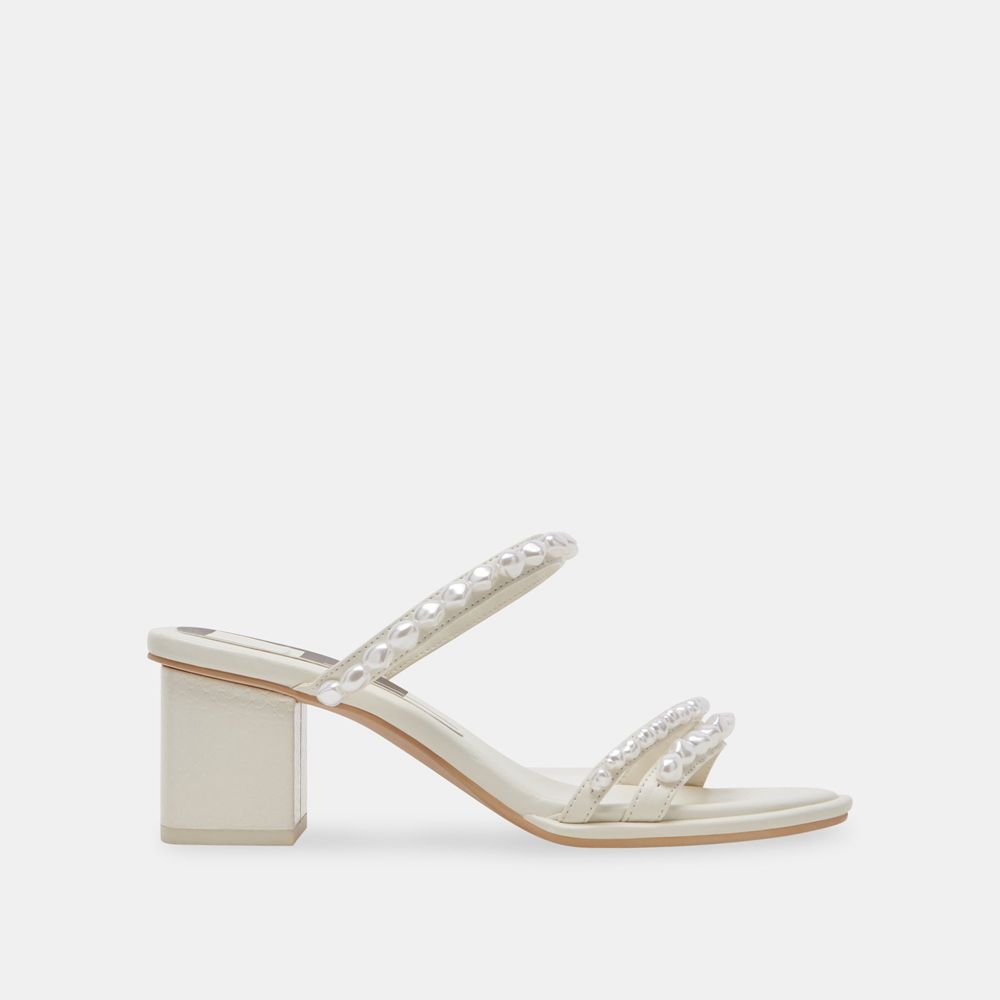 Dolce Vita Tinker Pearl Women Heels Sandals Cream | US-208765MID