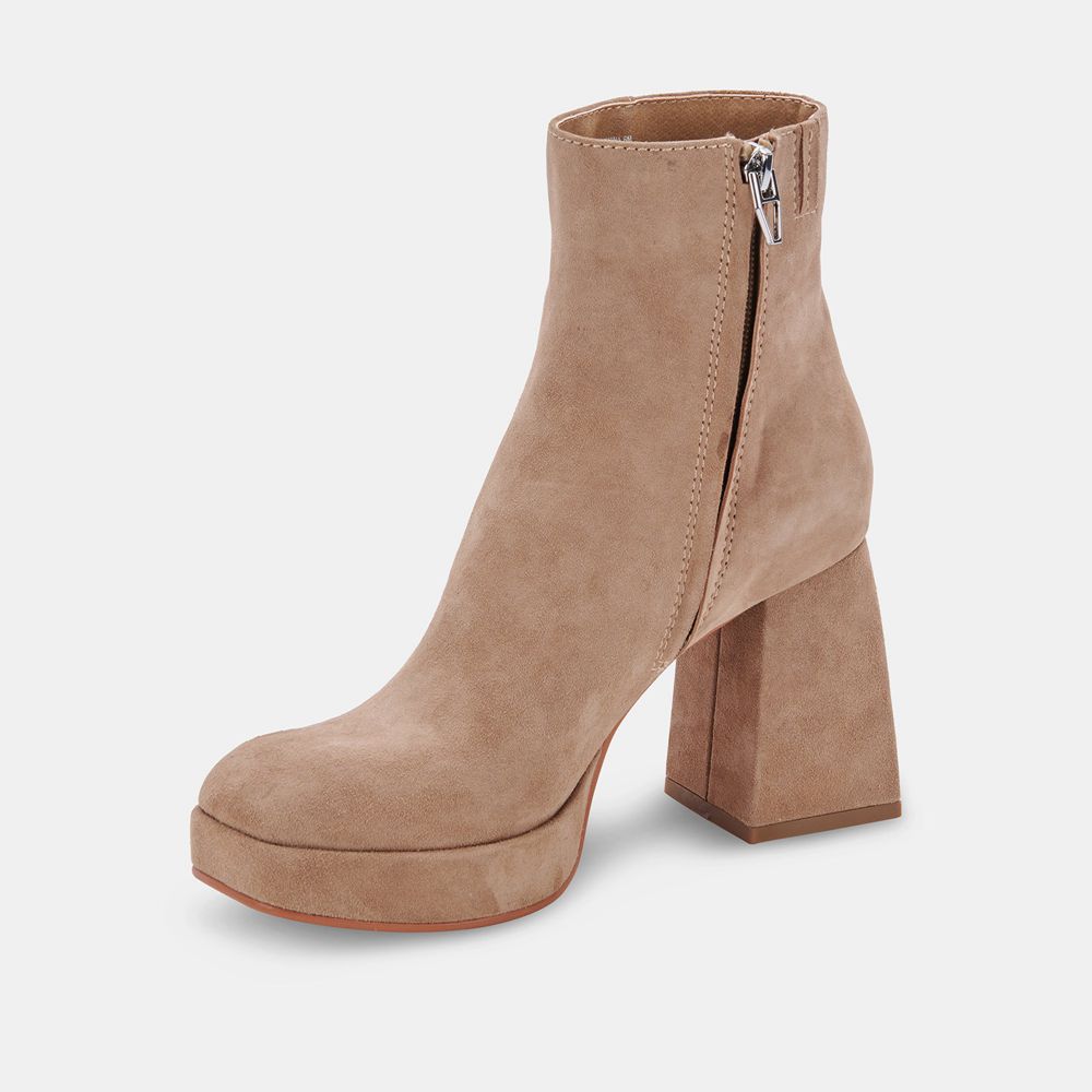 Dolce Vita Ulyses Suede Women Boots Beige | US-234189YHX