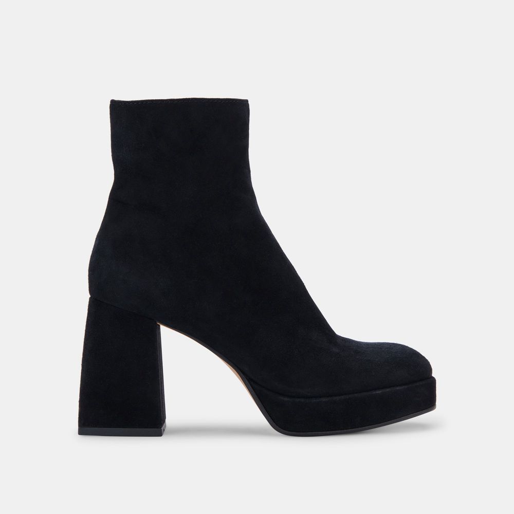 Dolce Vita Ulyses Suede Women Boots Black | US-371862FIM