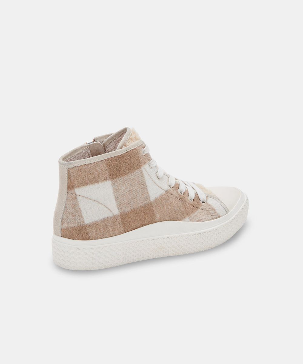 Dolce Vita Veola Plush Women Sneakers Brown / White | US-908246WKO