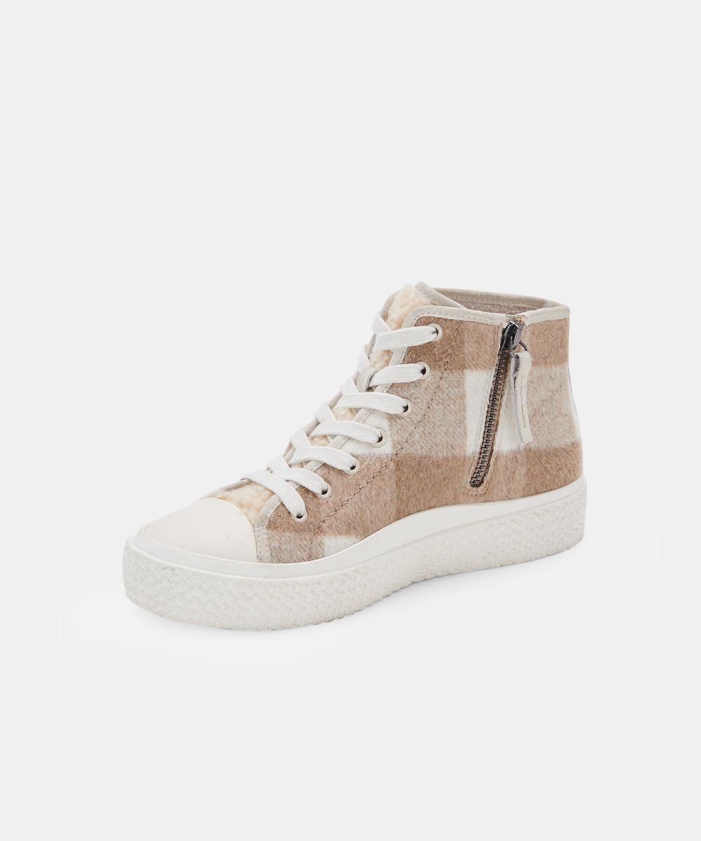 Dolce Vita Veola Plush Women Sneakers Brown / White | US-908246WKO