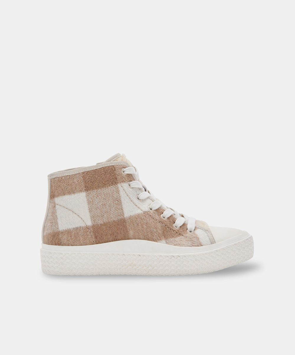 Dolce Vita Veola Plush Women Sneakers Brown / White | US-908246WKO