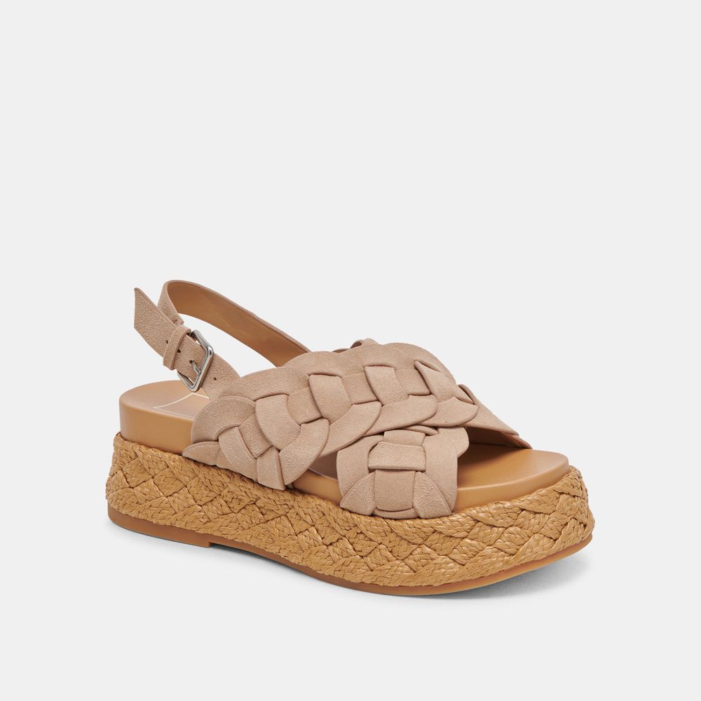 Dolce Vita Winder Suede Women Sandals Brown | US-208739ZJL