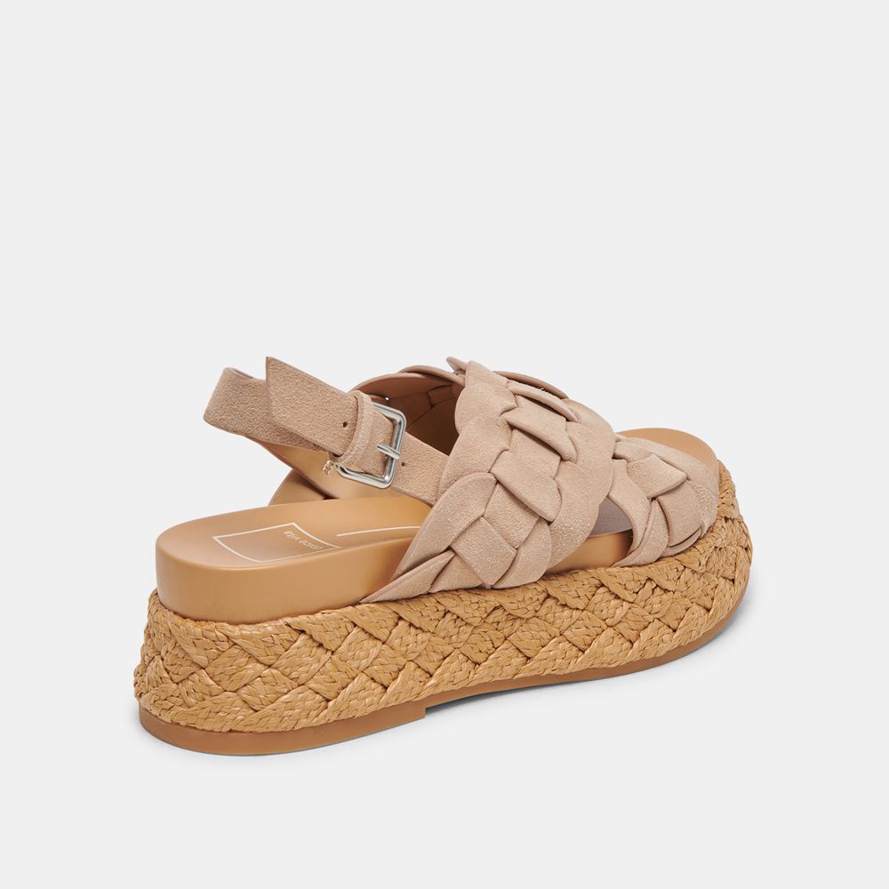 Dolce Vita Winder Suede Women Sandals Brown | US-208739ZJL