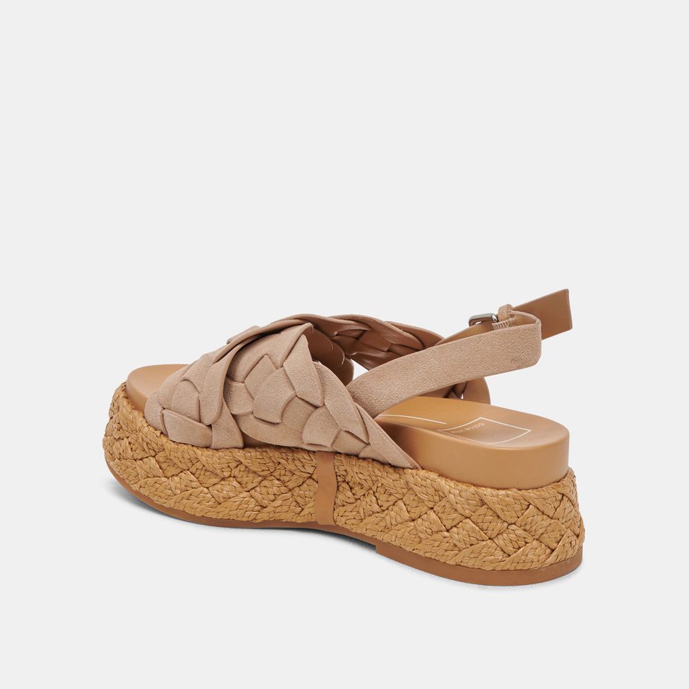 Dolce Vita Winder Suede Women Sandals Brown | US-208739ZJL