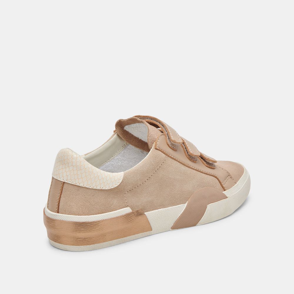 Dolce Vita Zabor Suede Women Sneakers Beige | US-032645SBX