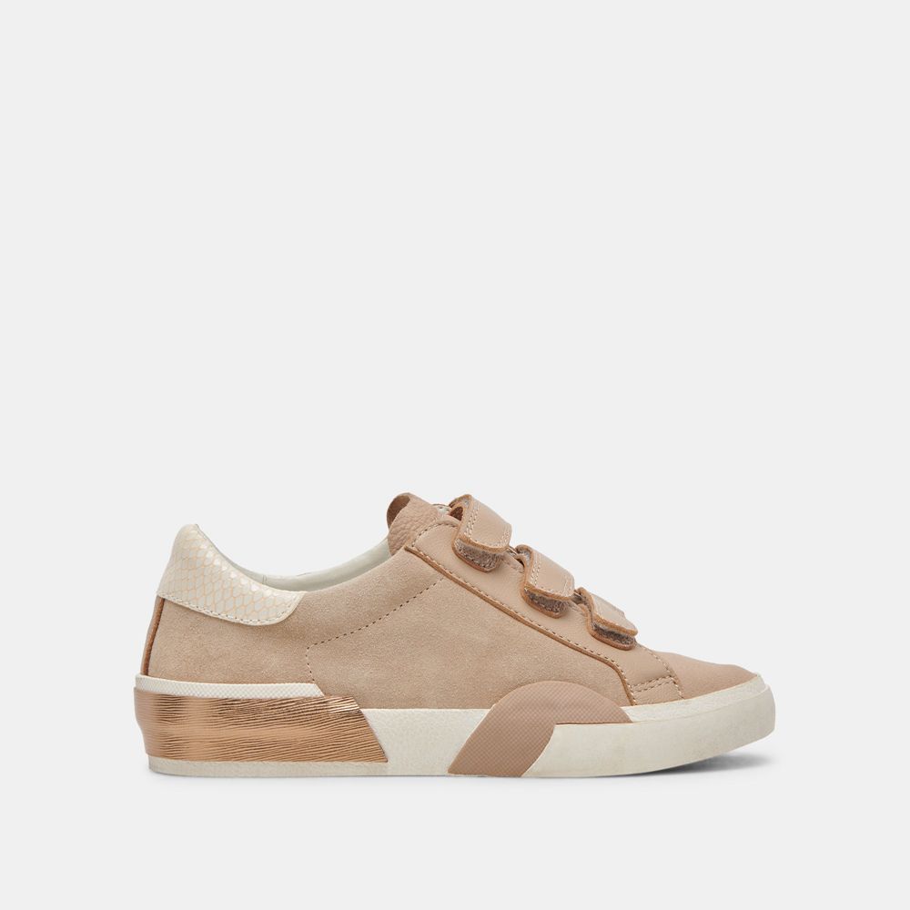 Dolce Vita Zabor Suede Women Sneakers Beige | US-032645SBX