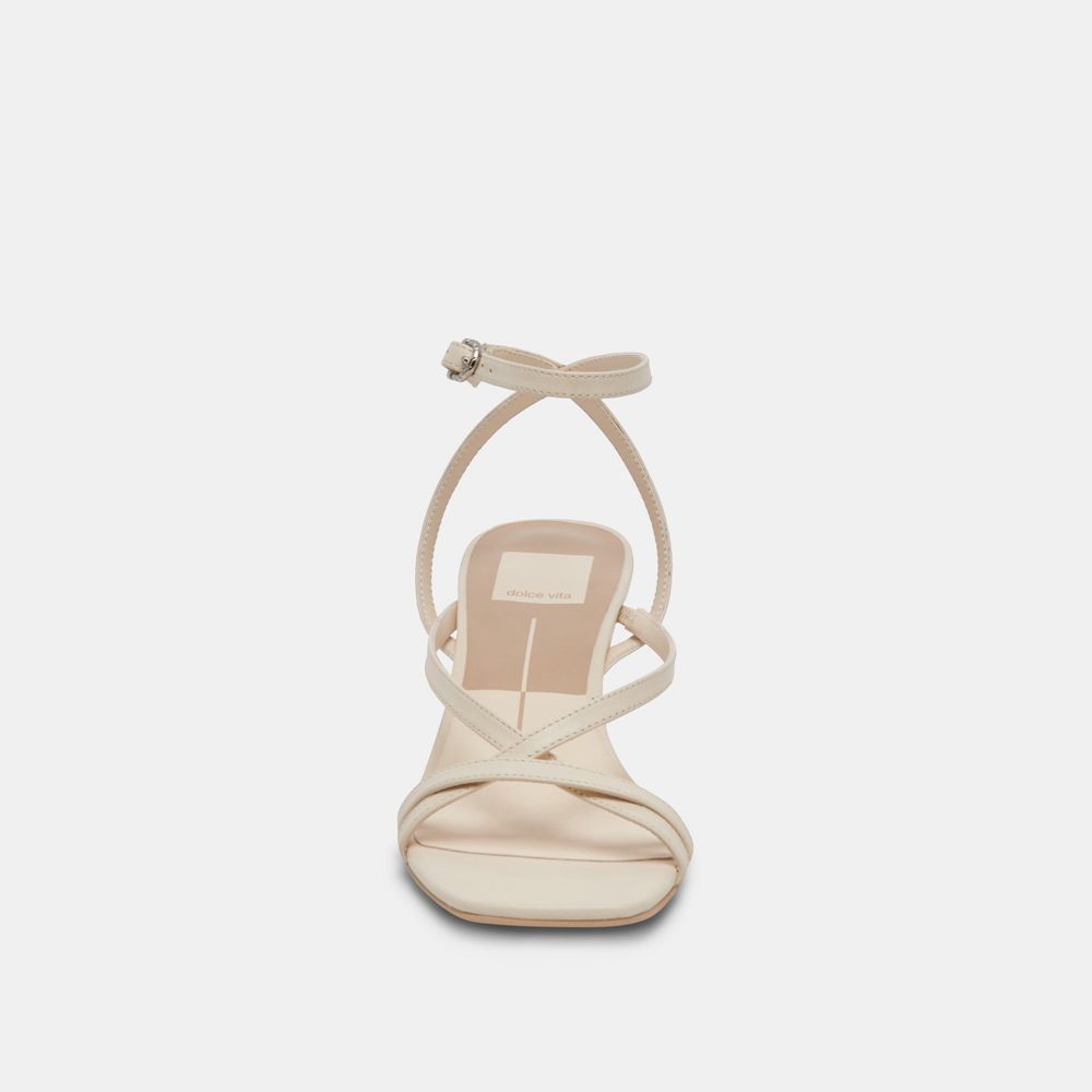 Dolce Vita Zamal Leather Women Heels Cream | US-203796WYR