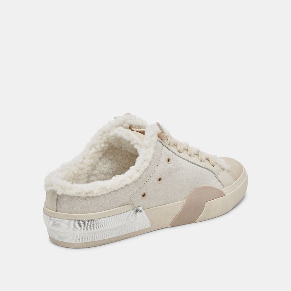 Dolce Vita Zantel Leather Women Sneakers Cream | US-428063DKR