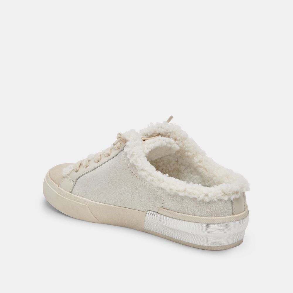 Dolce Vita Zantel Leather Women Sneakers Cream | US-428063DKR