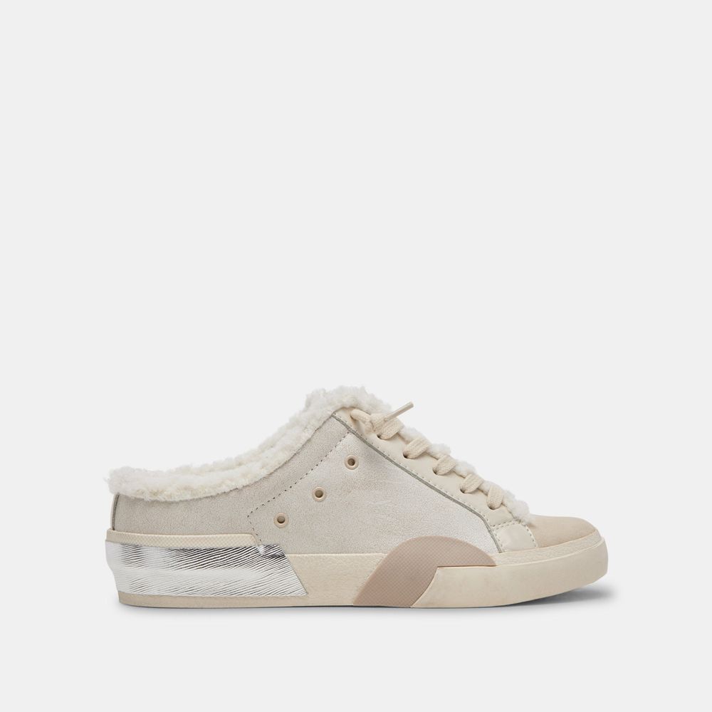 Dolce Vita Zantel Leather Women Sneakers Cream | US-428063DKR