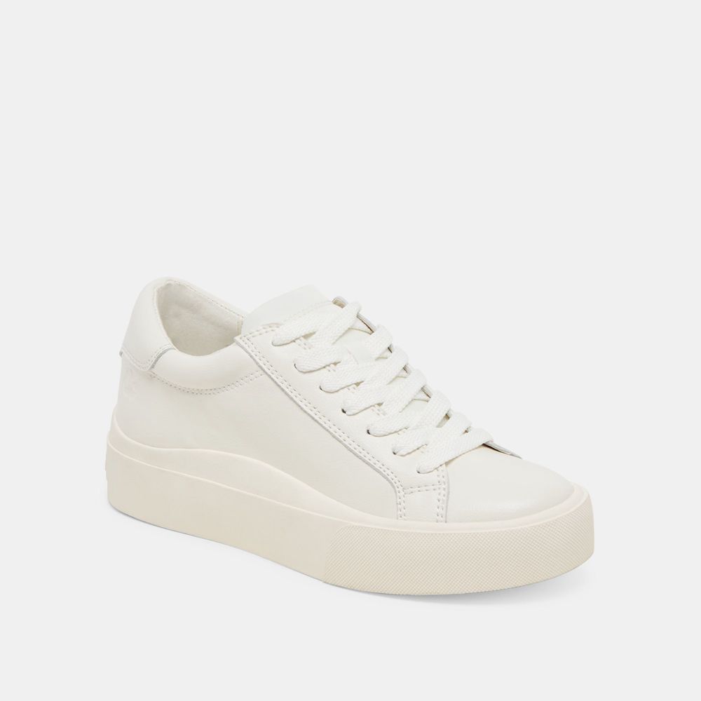 Dolce Vita Zayn 360 Leather Women Sneakers White | US-390648QYL