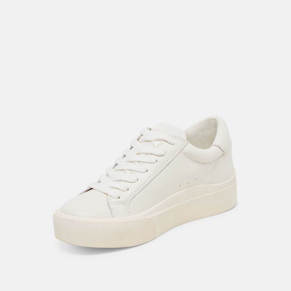 Dolce Vita Zayn 360 Leather Women Sneakers White | US-390648QYL