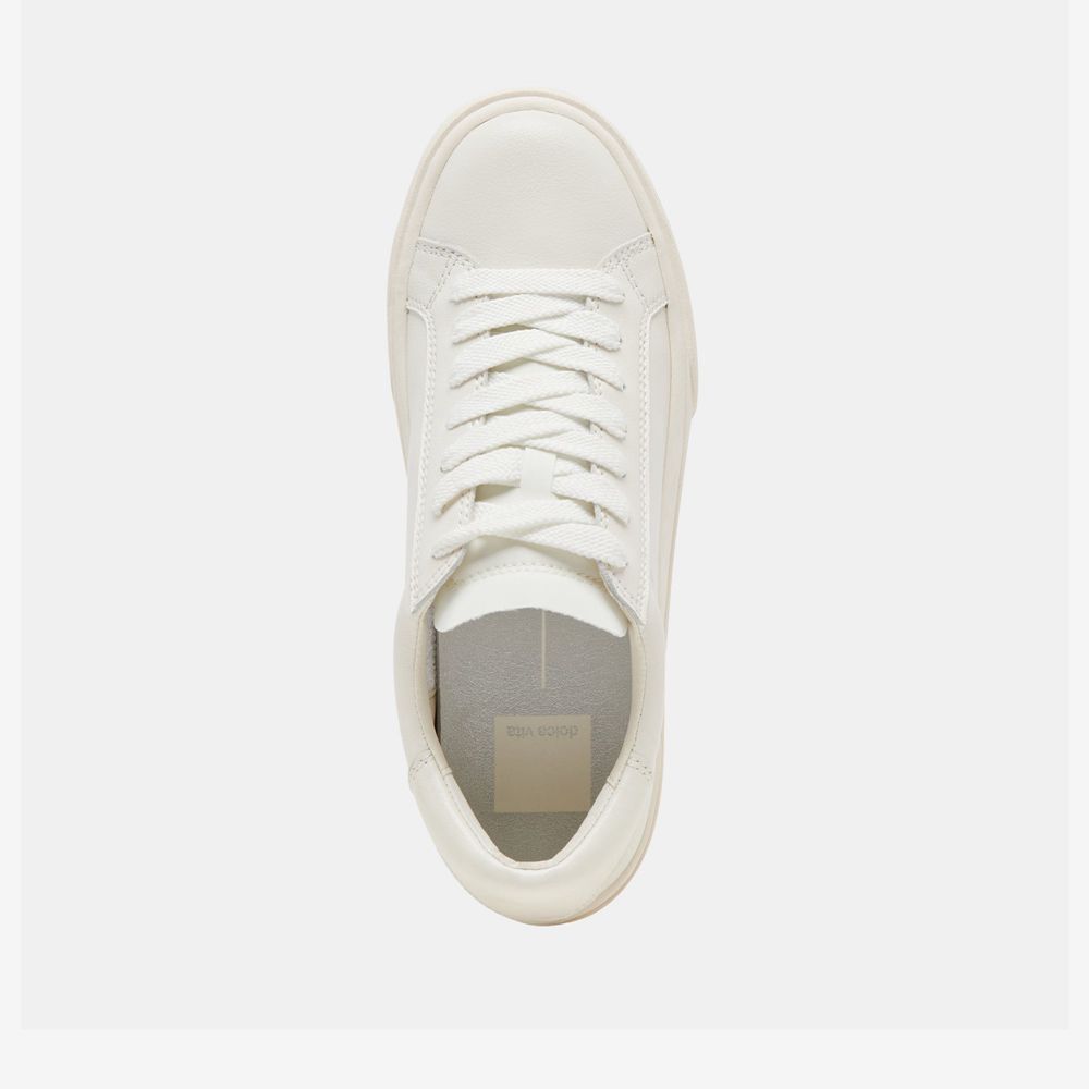 Dolce Vita Zayn 360 Leather Women Sneakers White | US-390648QYL