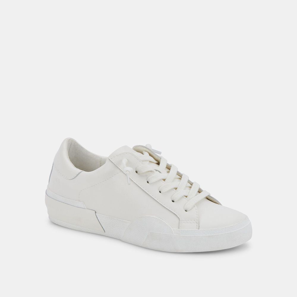 Dolce Vita Zina 360 Leather Women Sneakers White | US-106792BAV