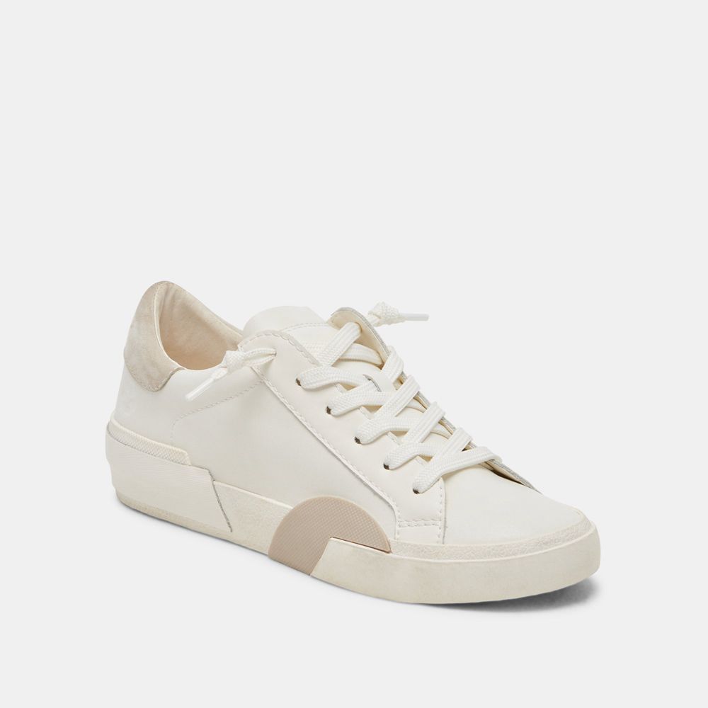 Dolce Vita Zina 360 Leather Women Sneakers White | US-503194WIB