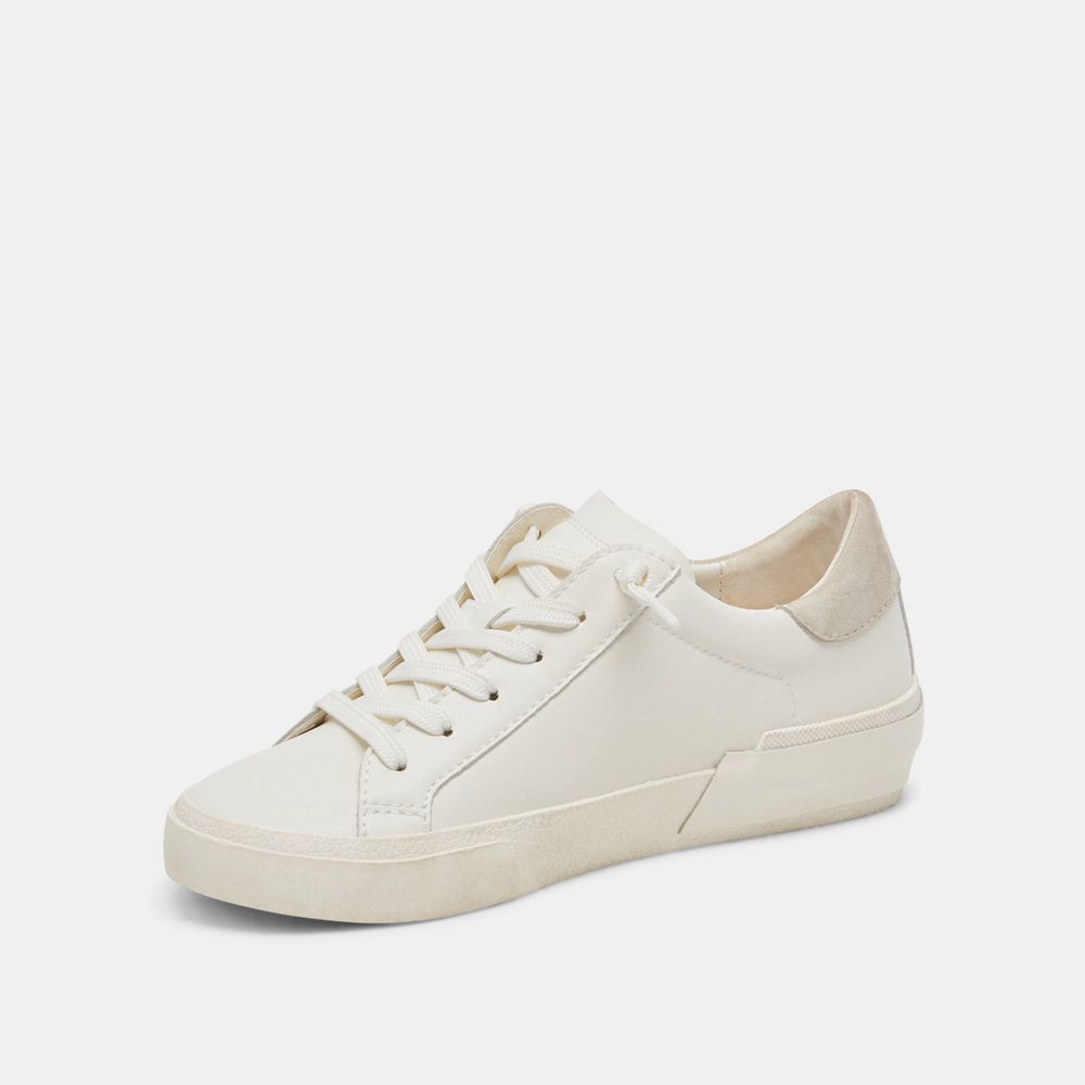 Dolce Vita Zina 360 Leather Women Sneakers White | US-503194WIB