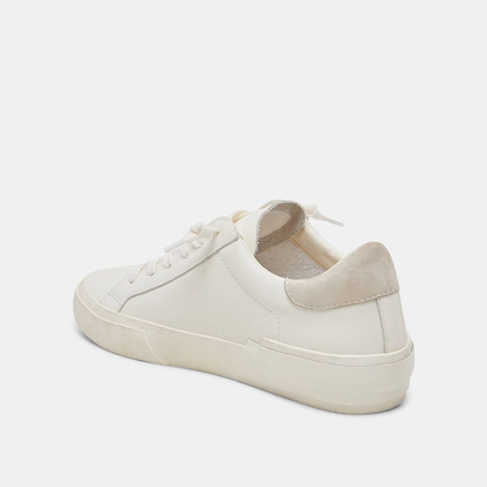 Dolce Vita Zina 360 Leather Women Sneakers White | US-503194WIB