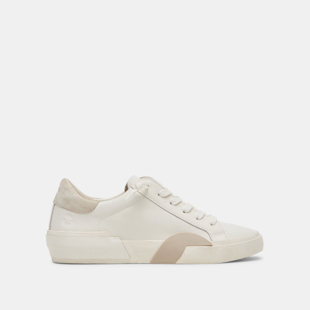 Dolce Vita Zina 360 Leather Women Sneakers White | US-503194WIB